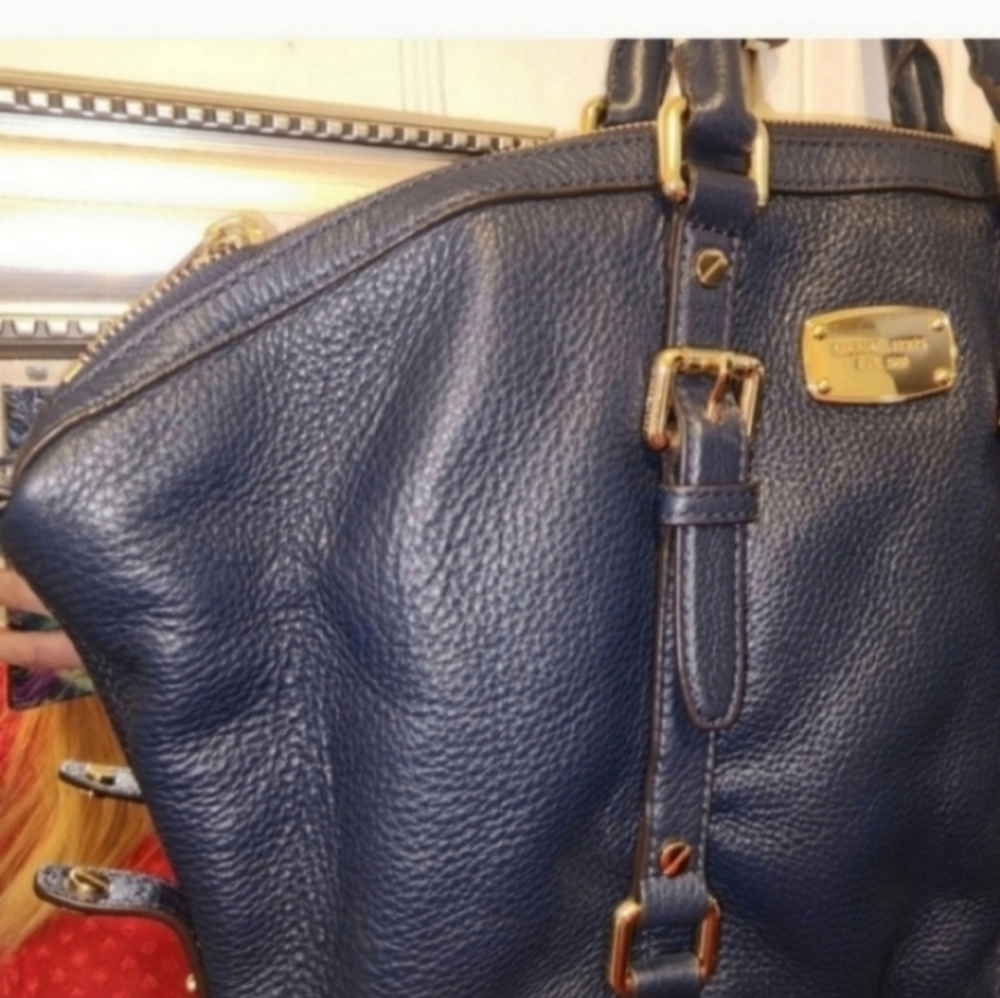 NWT Michael kors navy Bedford satchel - Picture 6 of 7